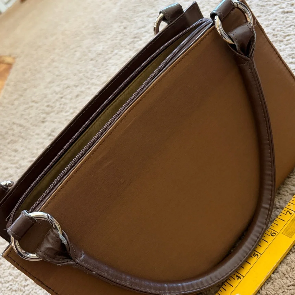 Niche classic handbag brown purse base and 3 interchangeable shell covers - Picture 6 of 17